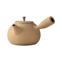 Ancient model ceramic kettle outdoor kitchen cooking tea pots ceramic set side anti-scalding long handle tea pot